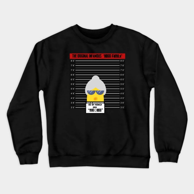 Mrs. Claus (Mob Boss Wife) Crewneck Sweatshirt by GLStyleDesigns